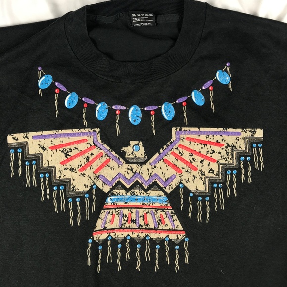 Vintage  Native American Indian Eagle T Shirt - Picture 2 of 3